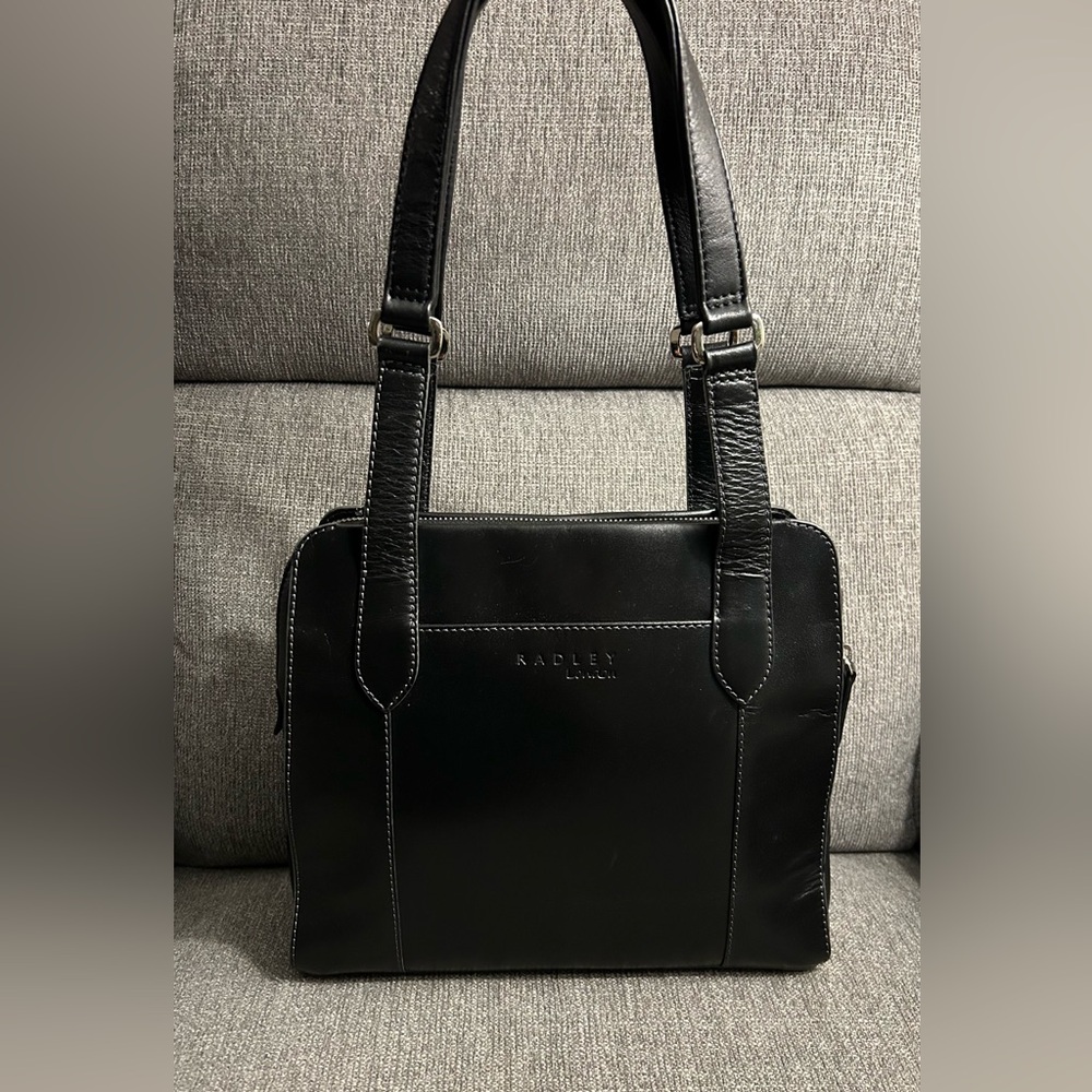 Radley London Vintage Black Leather Tote Bag